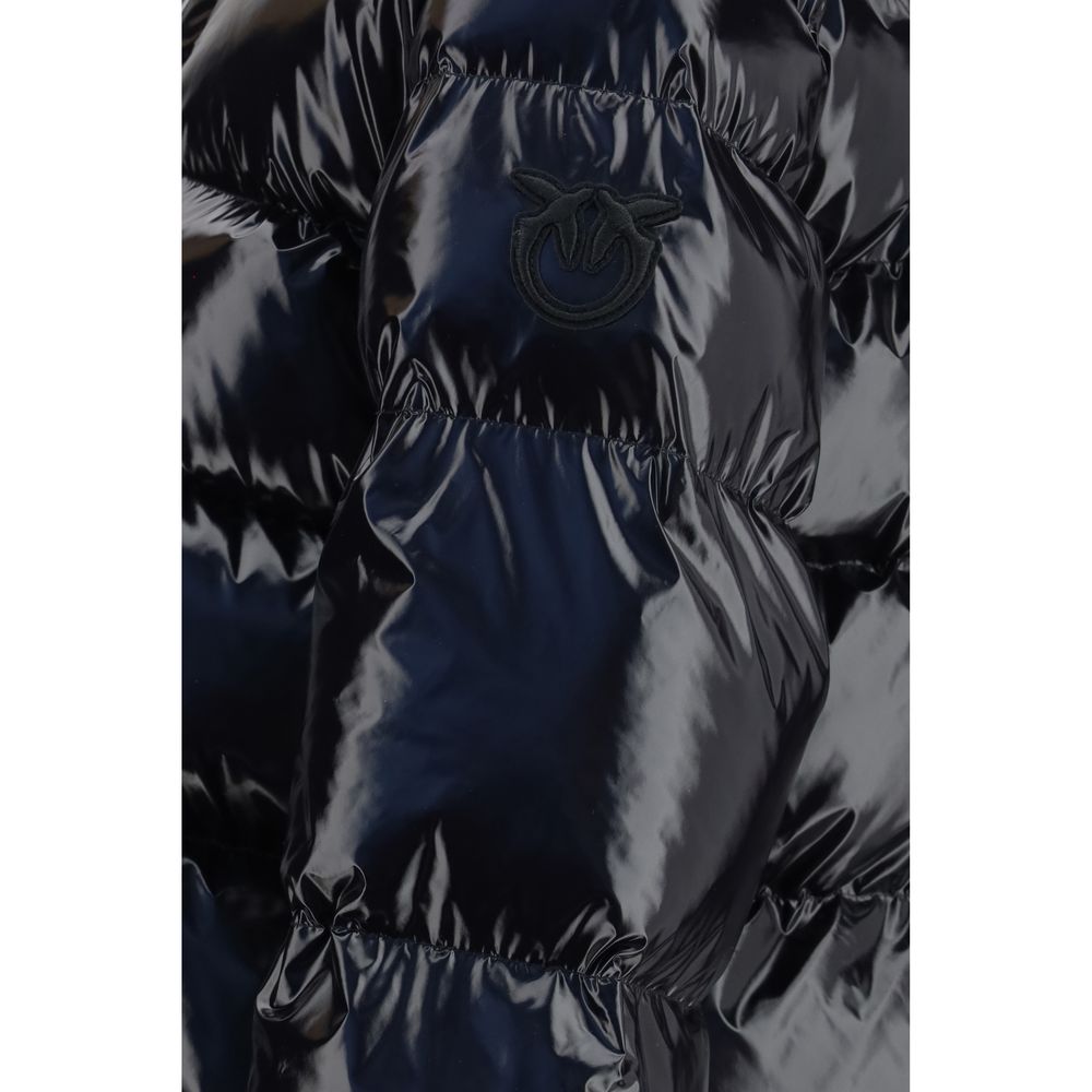 PINKO Black Polyamide Full-Length Jacket PINKO