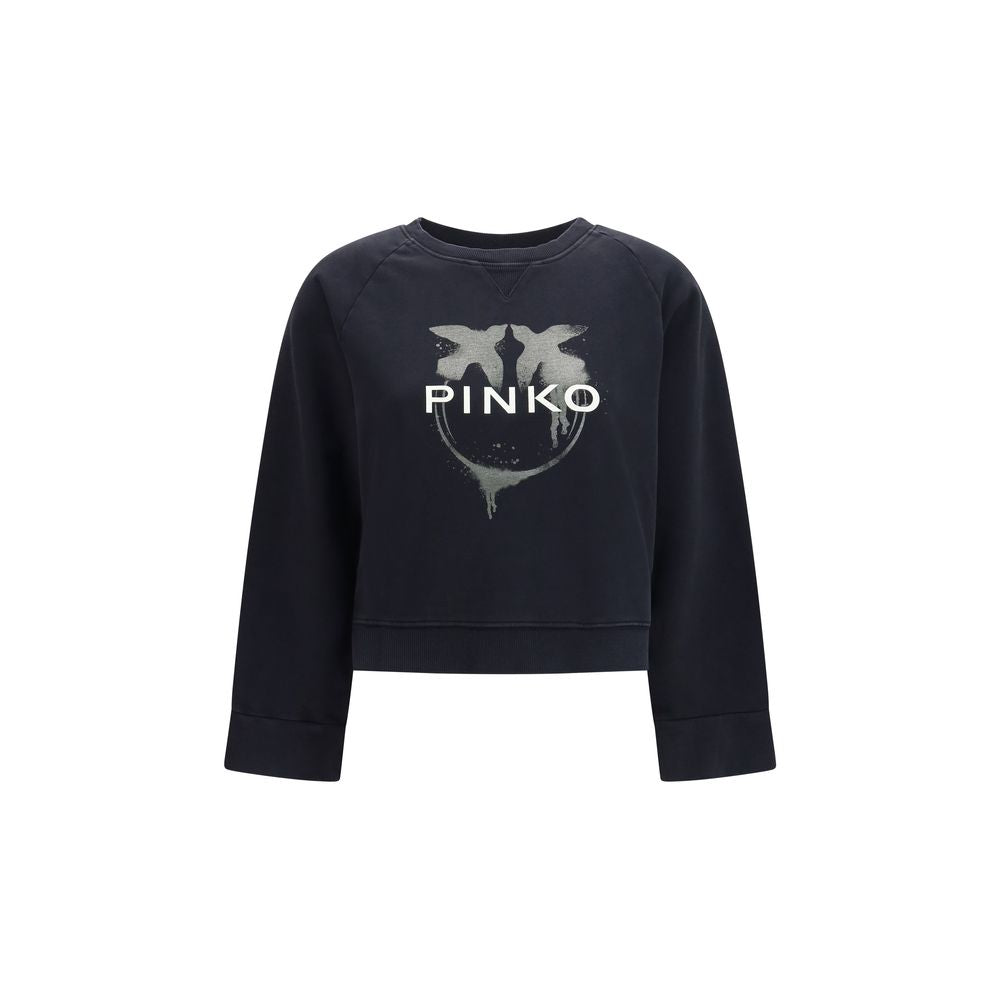 PINKO Black Cotton Sweatshirt PINKO