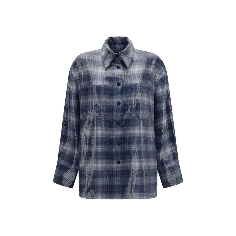 PINKO Blue Polyester Pattern Shirt PINKO