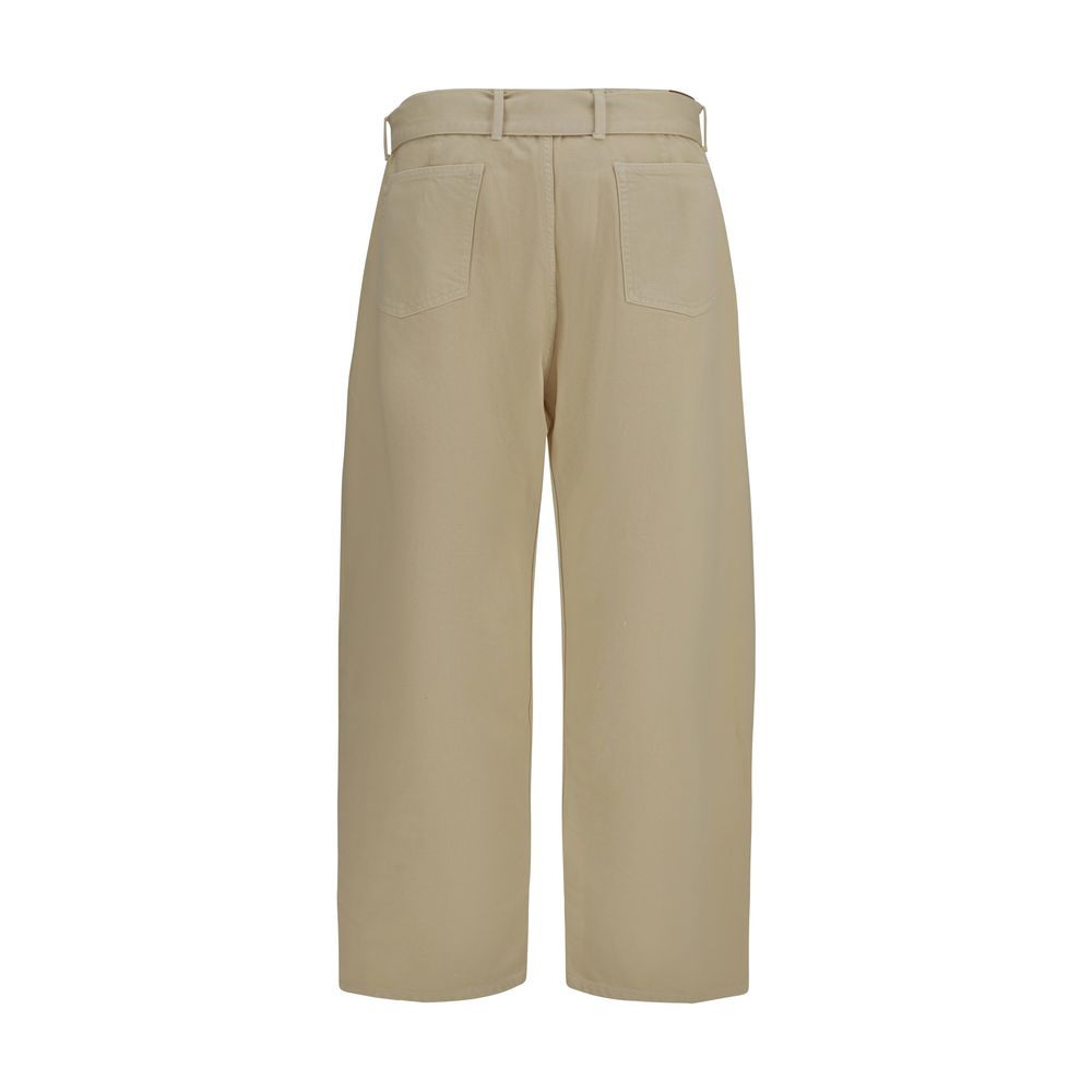 Magda Butrym Beige Cotton Casual Pants Magda Butrym
