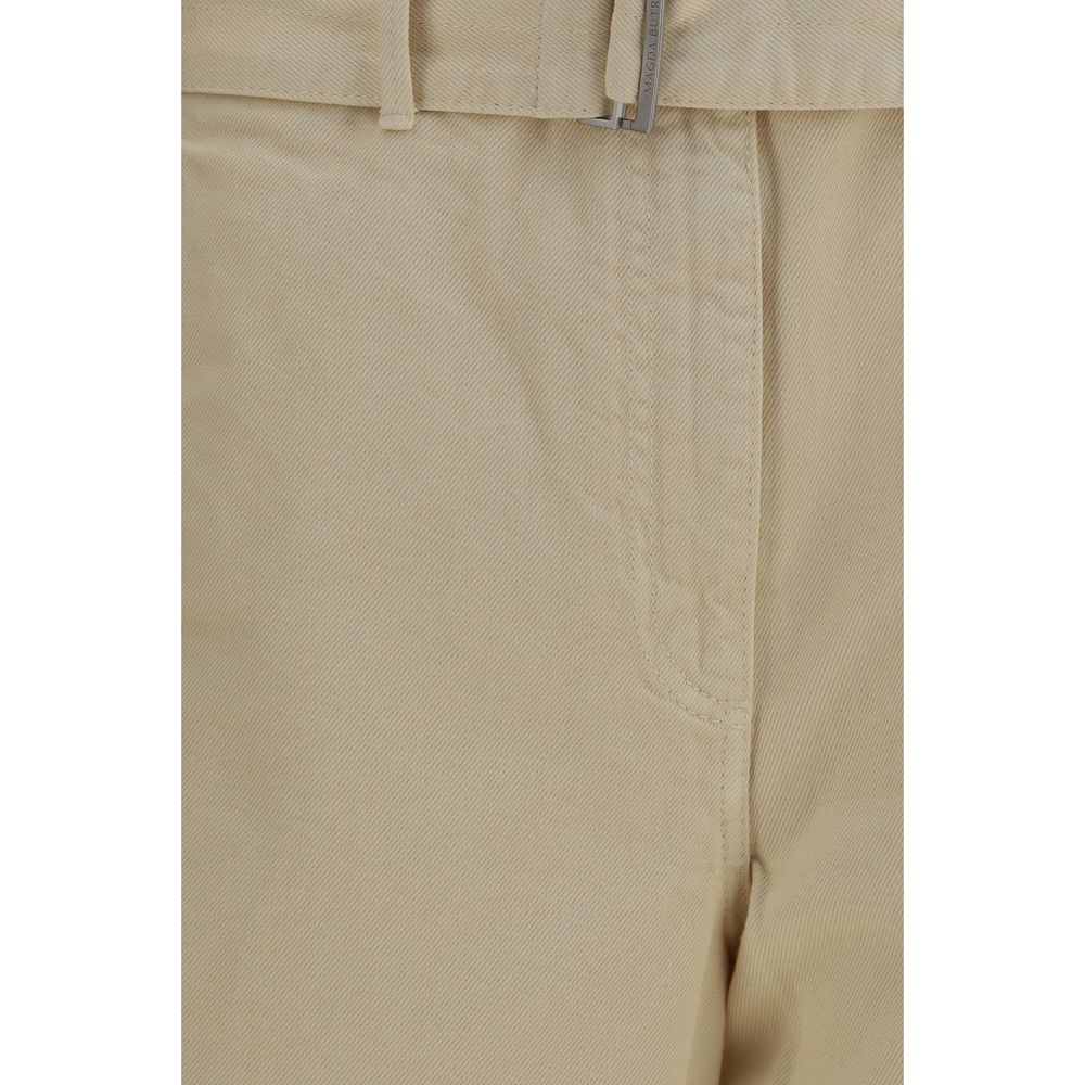 Magda Butrym Beige Cotton Casual Pants Magda Butrym
