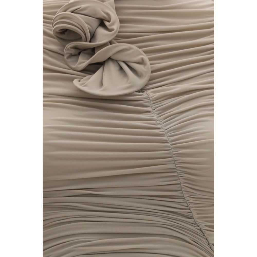 Magda Butrym Beige Copper Cocktail Dress