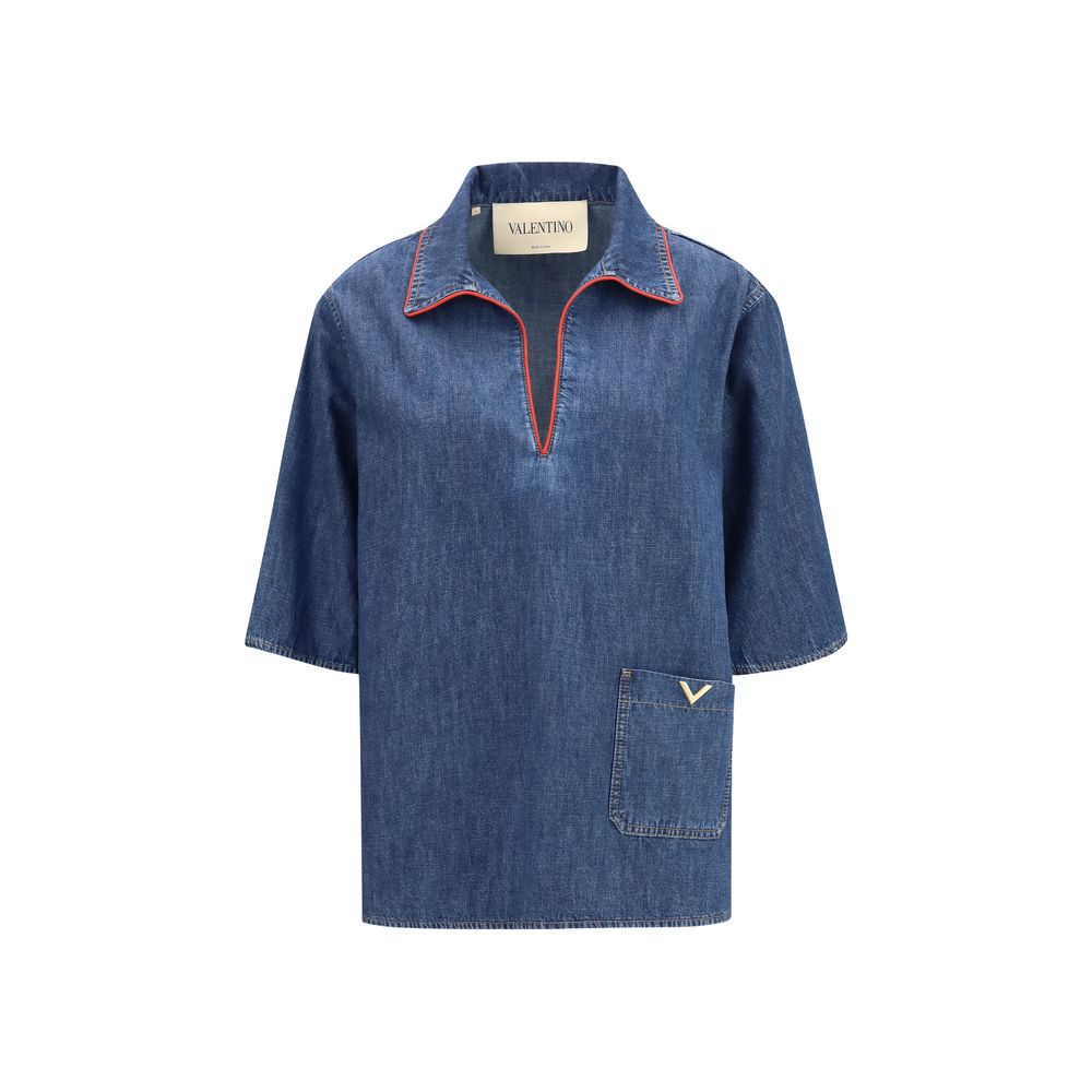 Valentino Garavani Blue Denim Shirt
