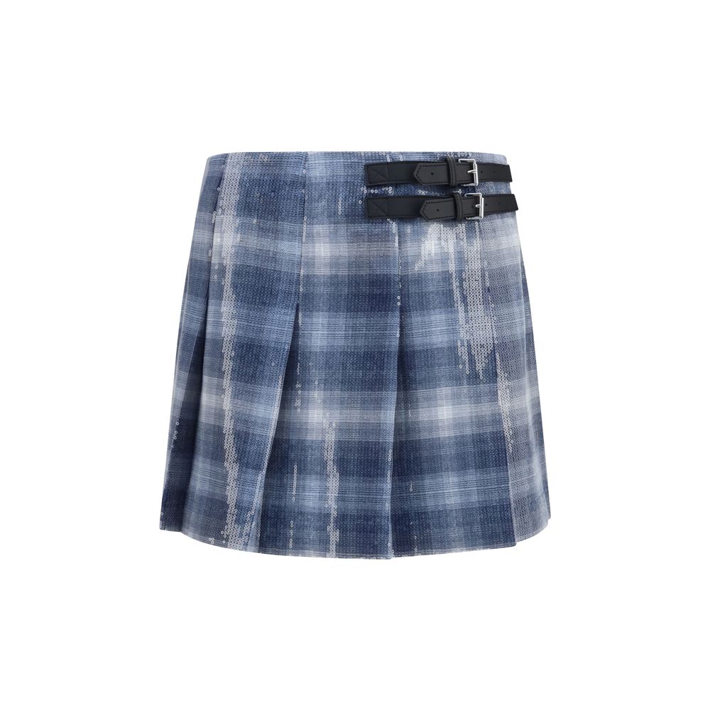 PINKO Blue Polyester Mini Skirt PINKO