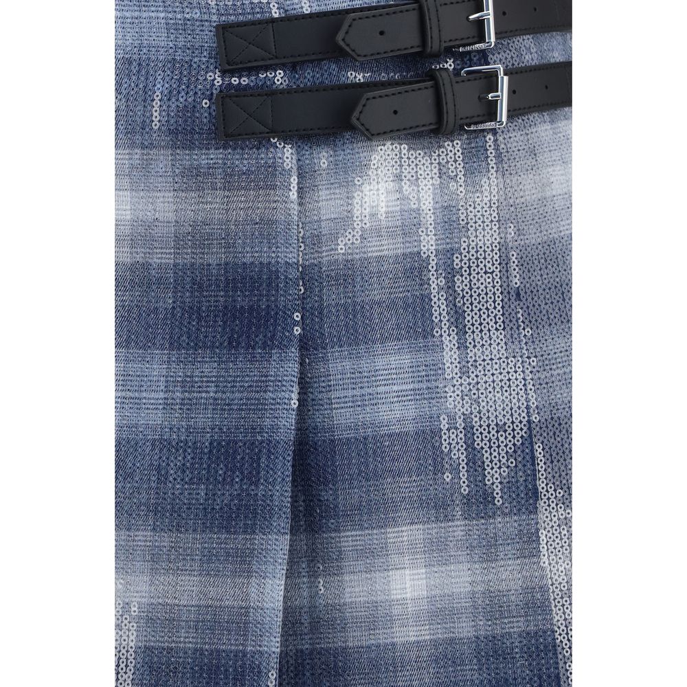 PINKO Blue Polyester Mini Skirt PINKO