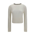 PINKO White Wool Oves Aries Sweatshirt PINKO