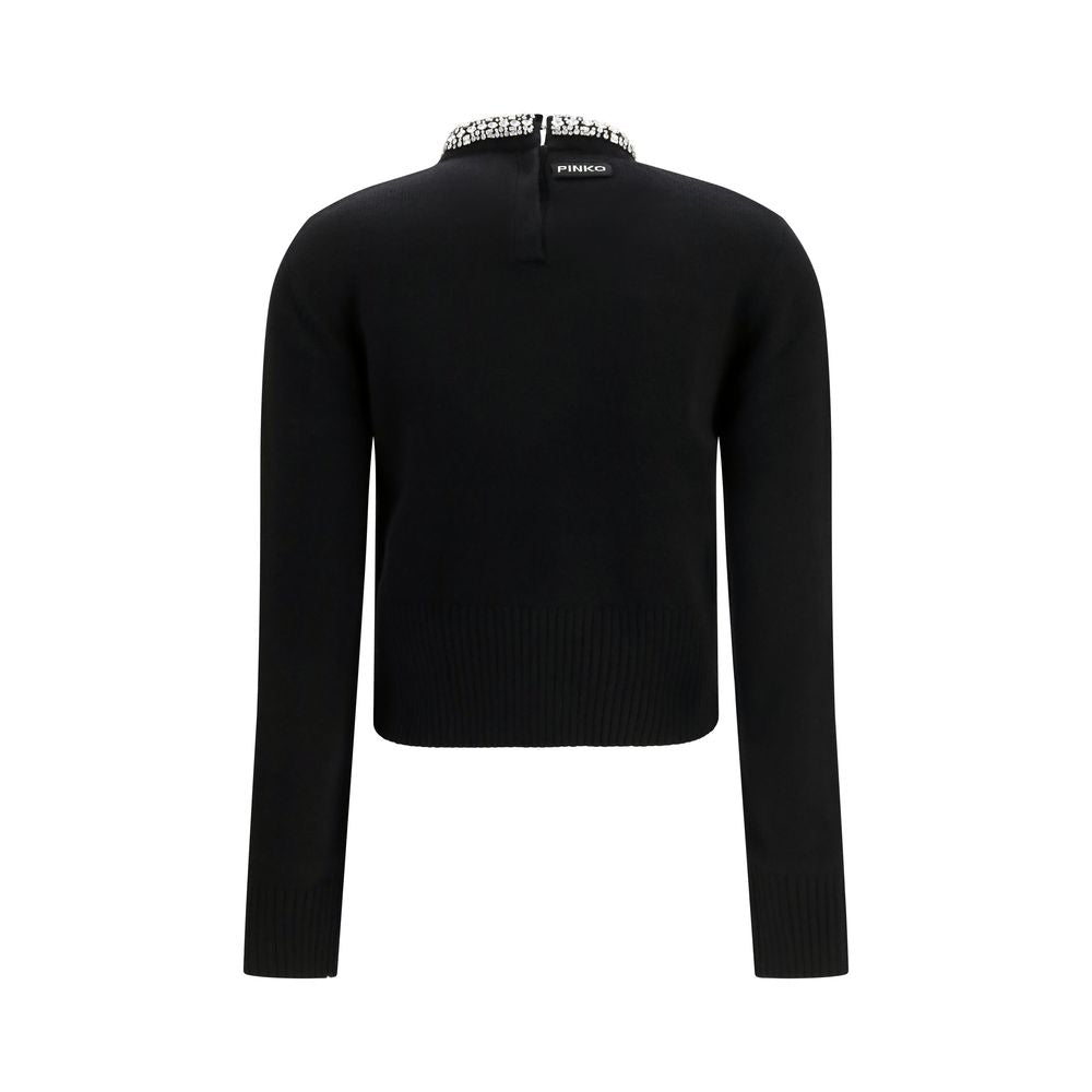 PINKO Black Wool Oves Aries Sweatshirt PINKO