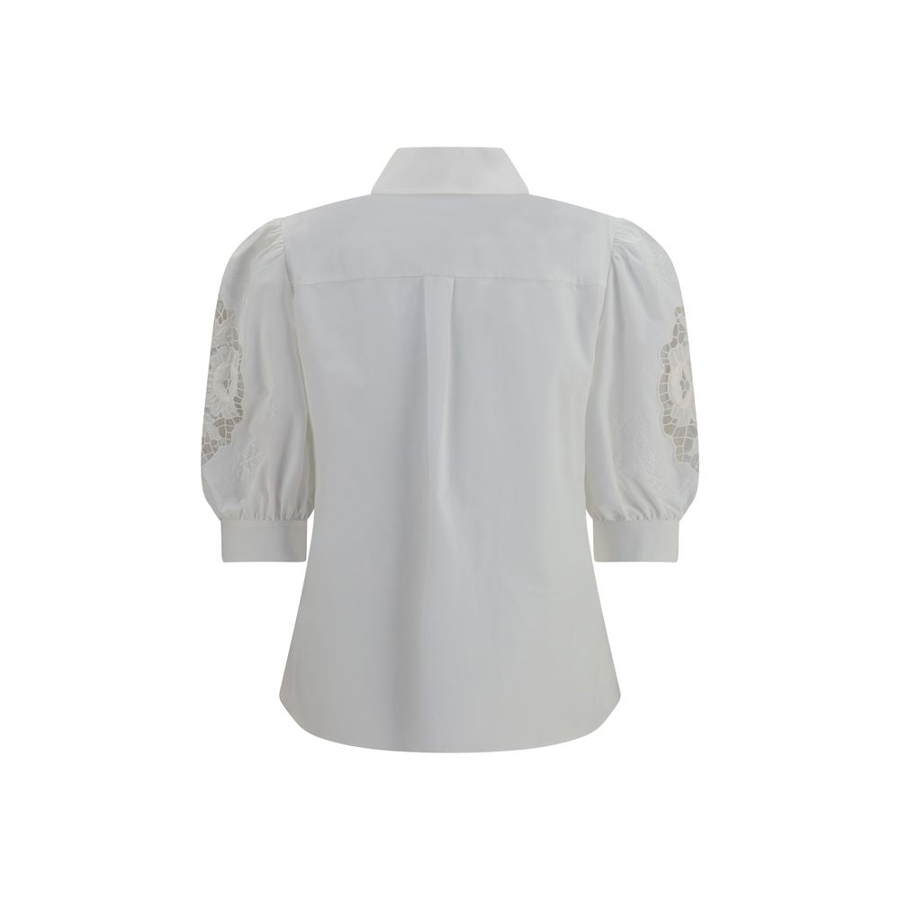 Valentino Garavani White Cotton Blouse Valentino Garavani