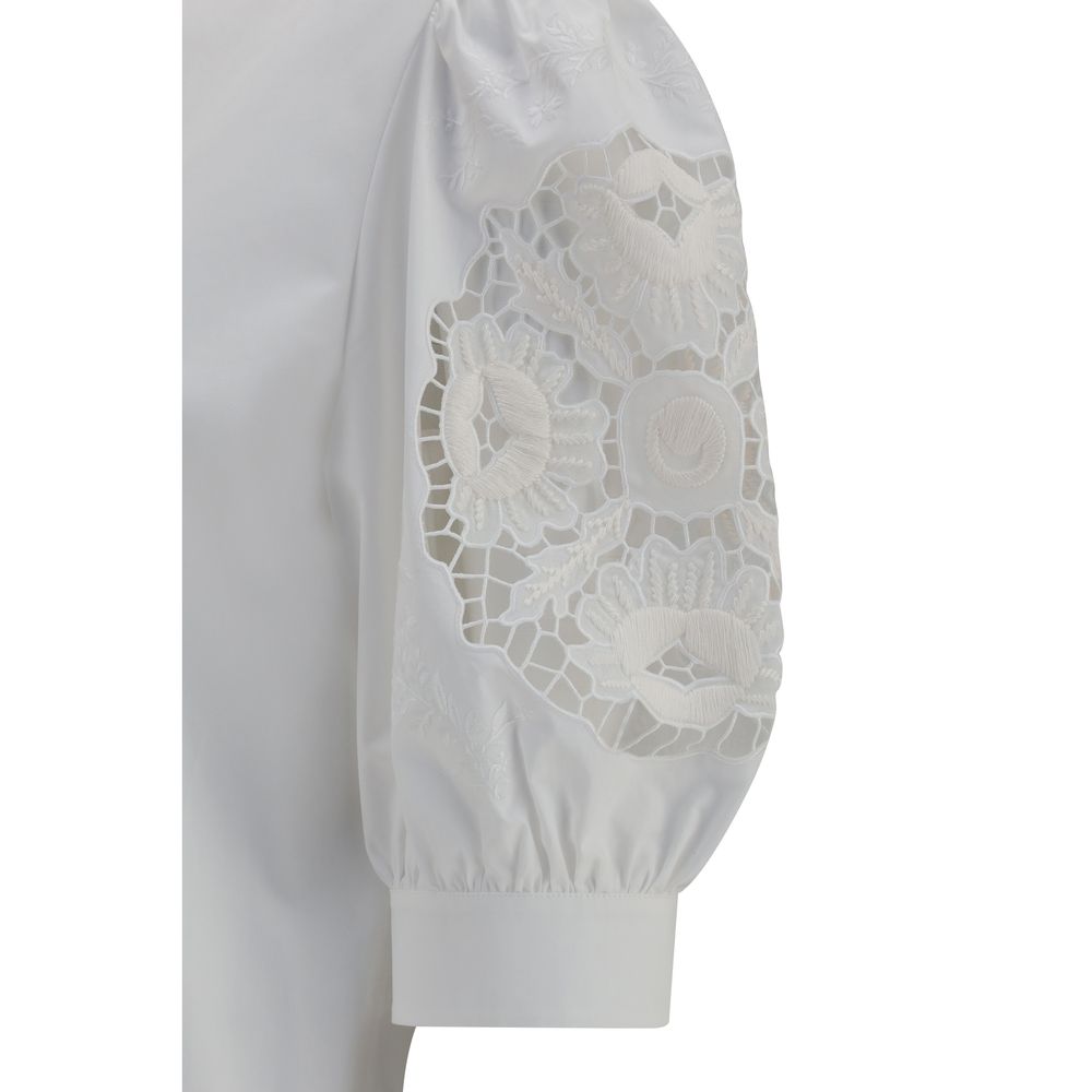 Valentino Garavani White Cotton Blouse Valentino Garavani