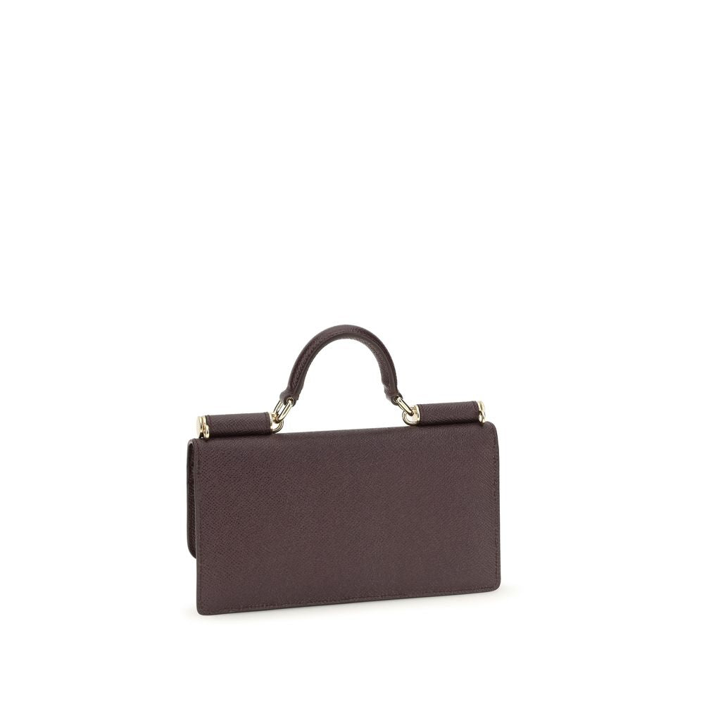 Dolce & Gabbana Brown Calf Leather Bos Taurus Shoulder Bag