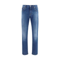 Dolce & Gabbana Blue Cotton Slim Fit Jeans