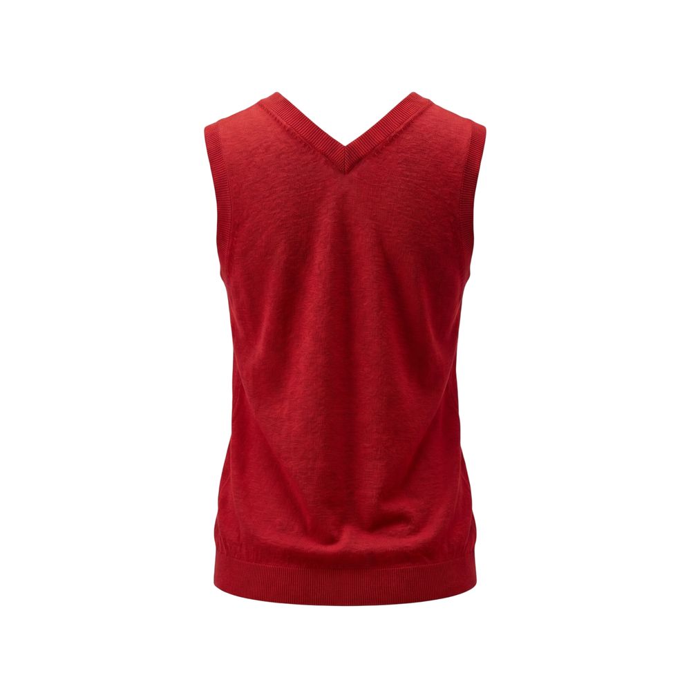 Malo Red Linen Women Tank Malo