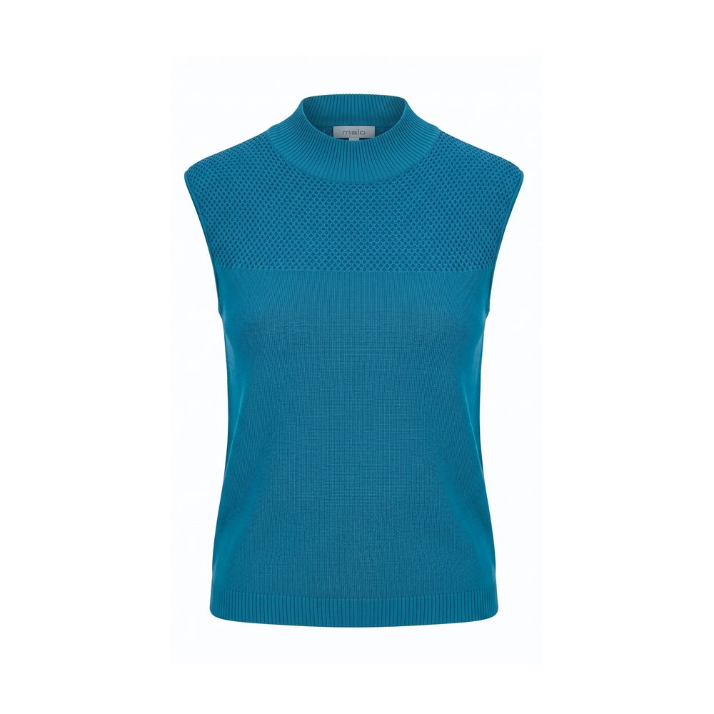 Malo Blue Silk Women Sweater
