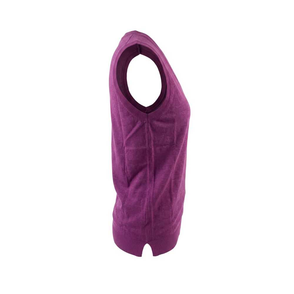 Malo Purple Linen Women Tank