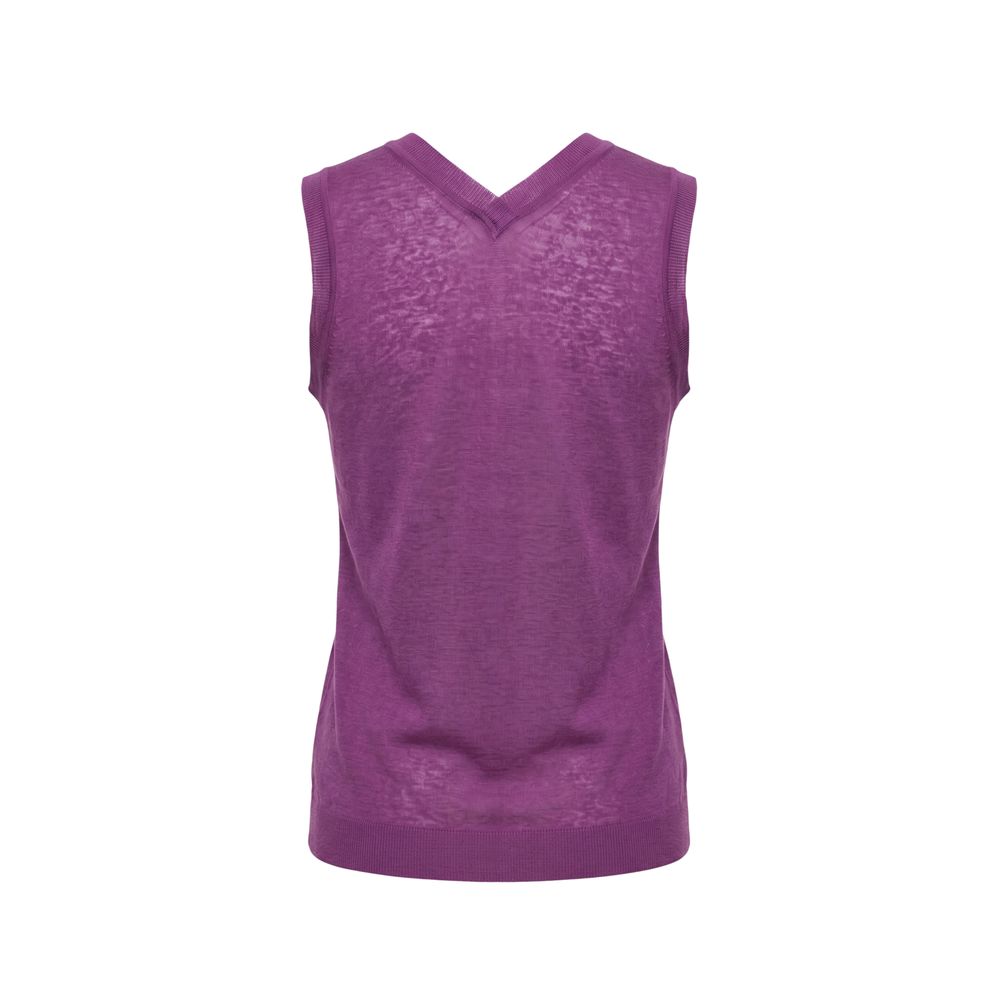 Malo Purple Linen Women Tank