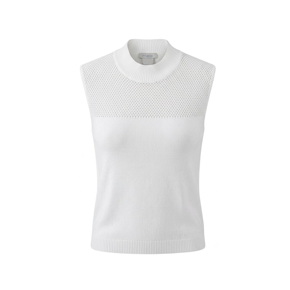 Malo White Silk Women Sweater