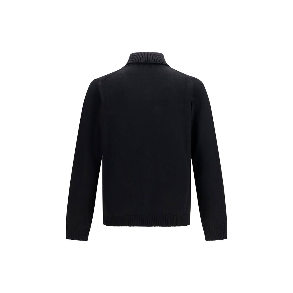 Roberto Collina Black Wool Oves Aries Turtleneck Roberto Collina