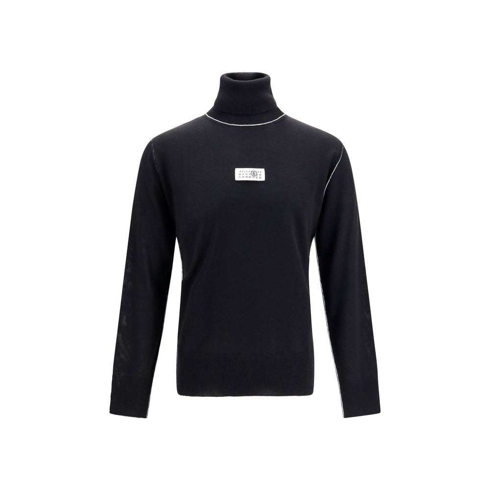 MM6 Black Wool Oves Aries Turtleneck