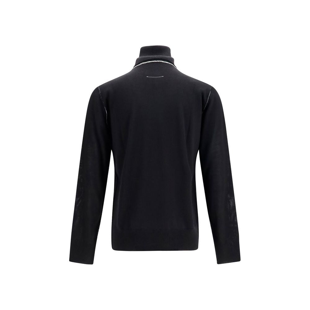 MM6 Black Wool Oves Aries Turtleneck