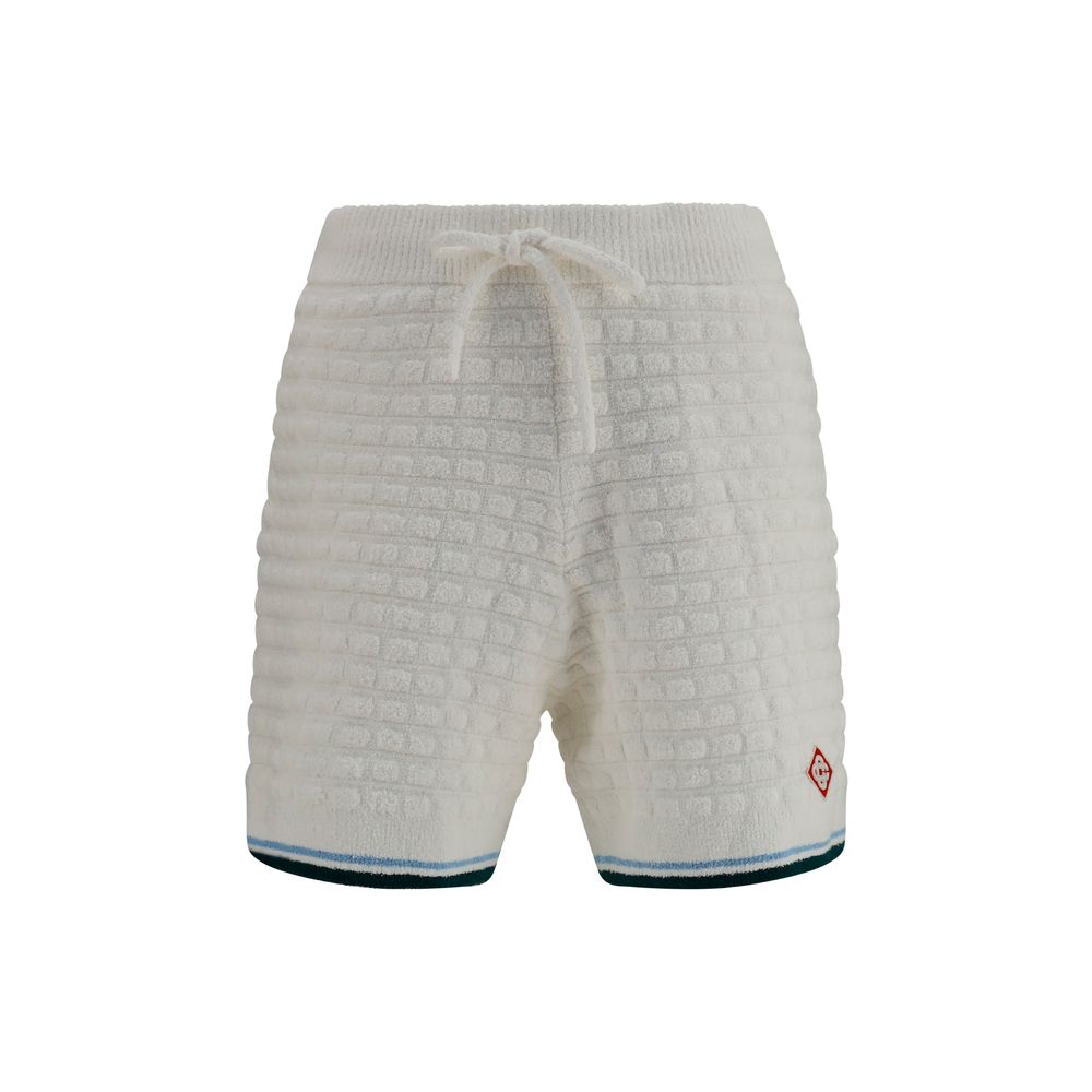 Casablanca White Cotton Bermuda Shorts