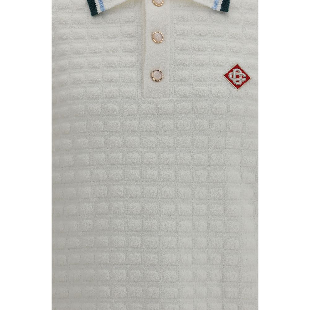 Casablanca White Cotton Polo Shirt