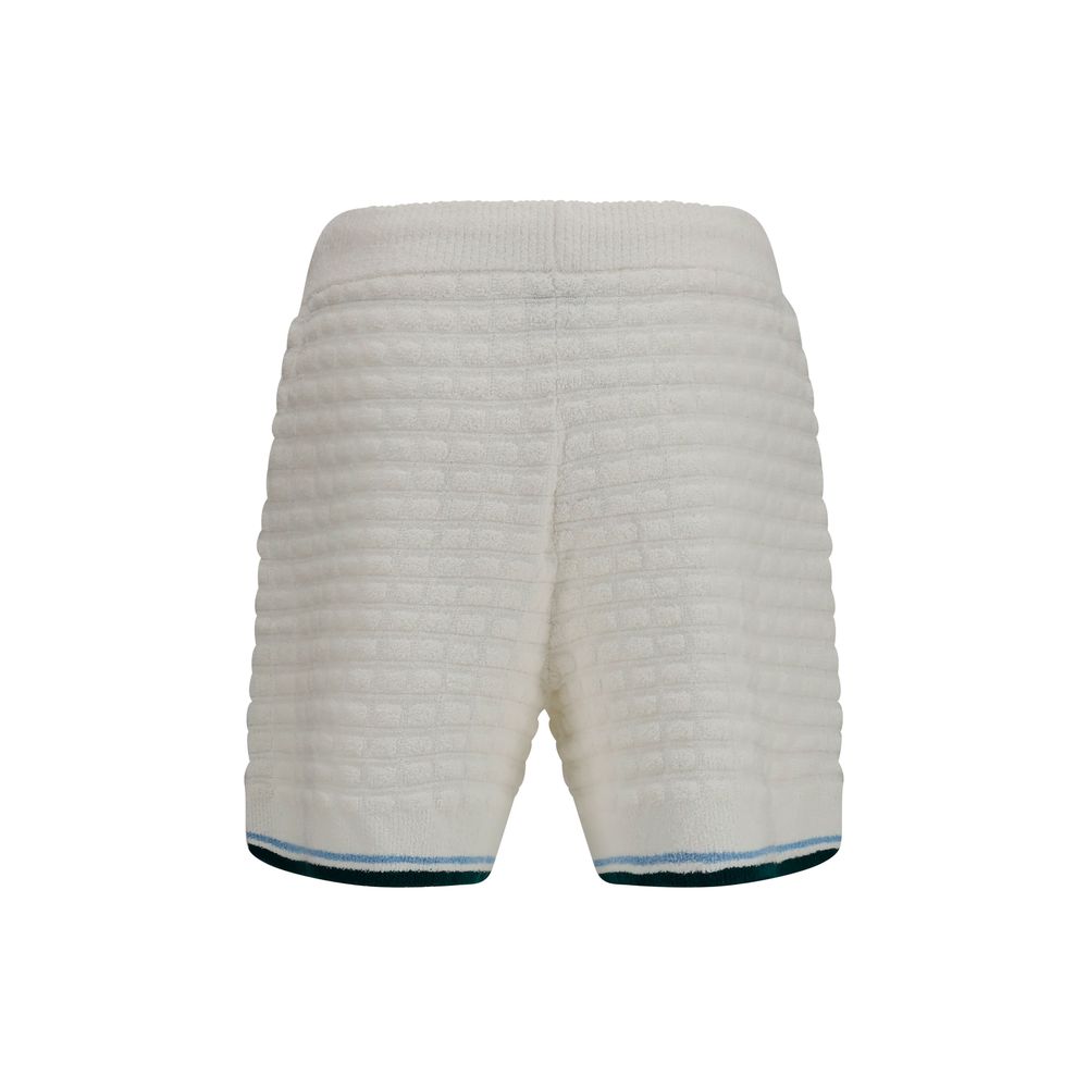 Casablanca White Cotton Bermuda Shorts