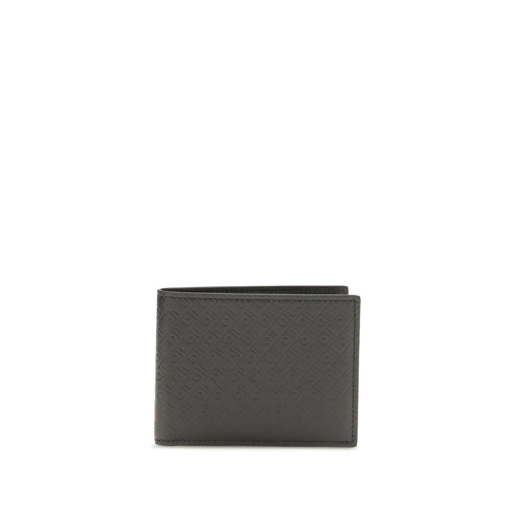 Ferragamo Black Calf Leather Bos Taurus Wallet Ferragamo