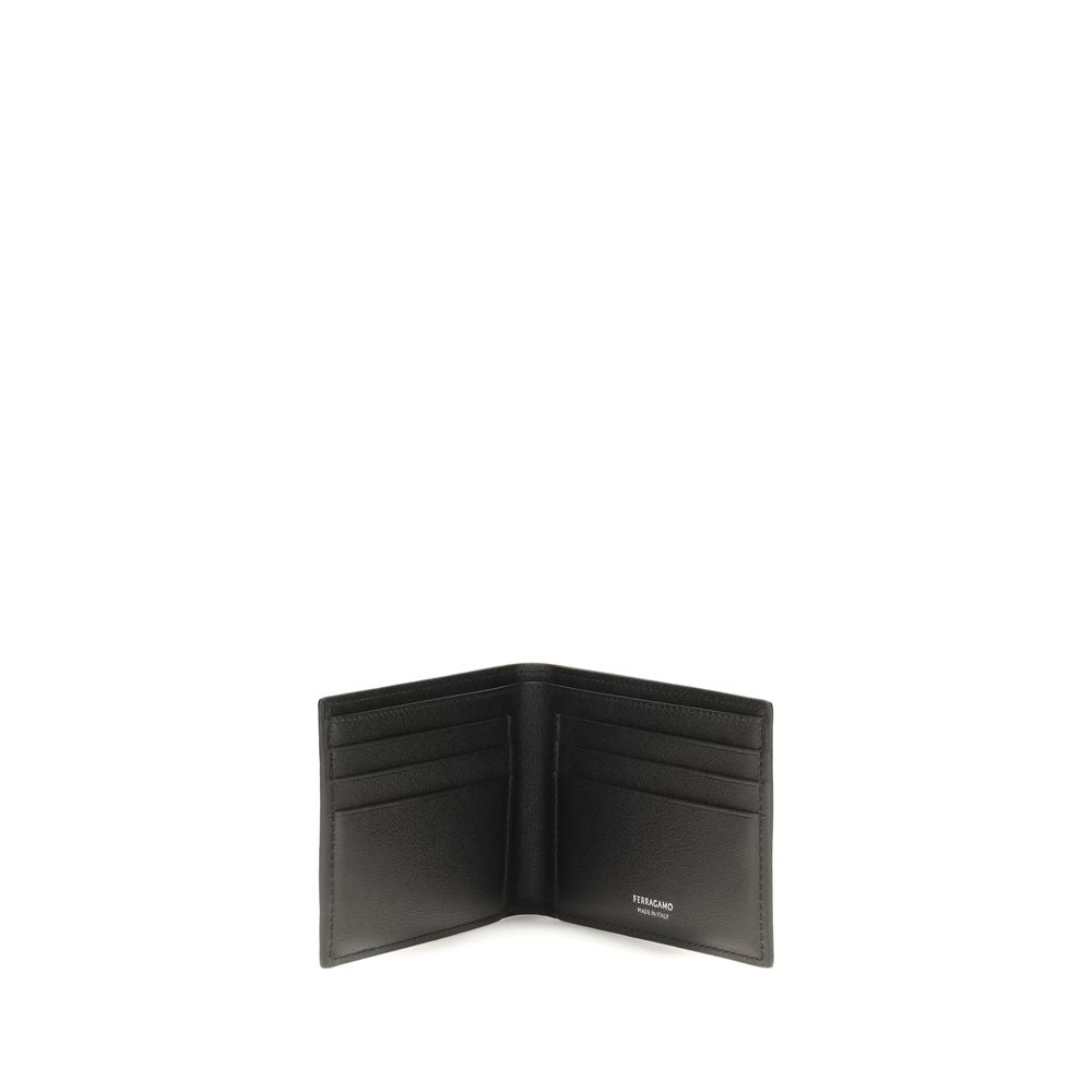 Ferragamo Black Calf Leather Bos Taurus Wallet Ferragamo
