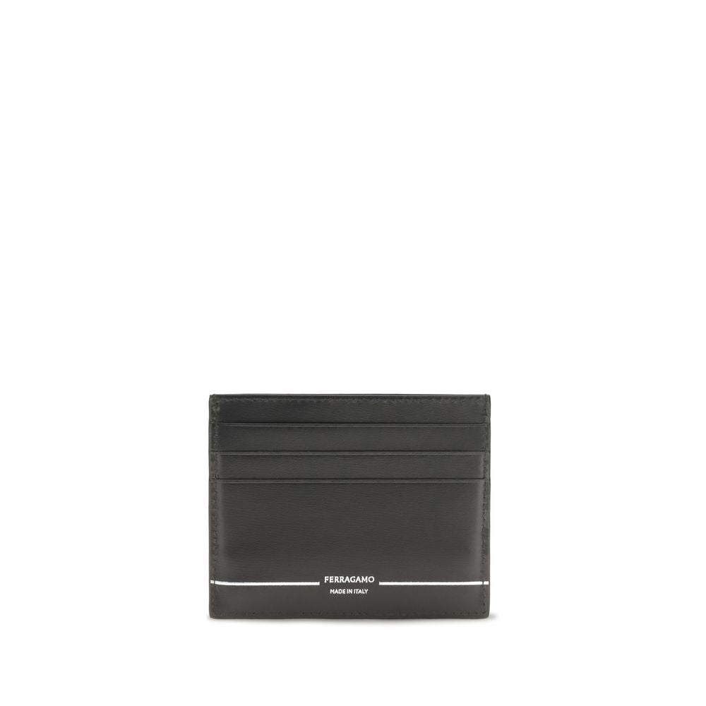 Ferragamo Black Calf Leather Bos Taurus Wallet Ferragamo