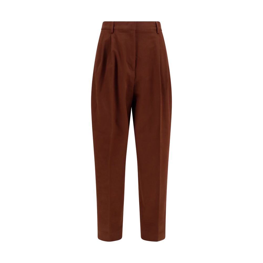 Fabiana Filippi Brown Cotton Casual Pants