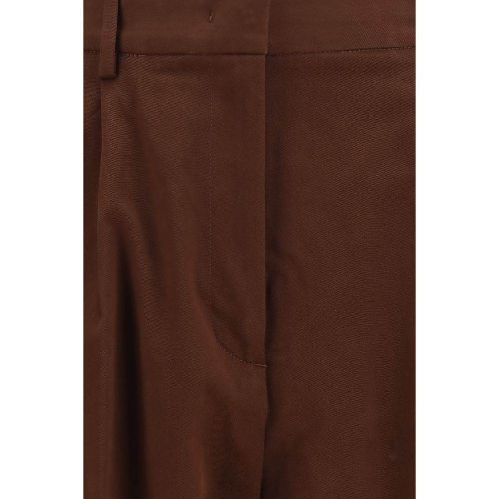 Fabiana Filippi Brown Cotton Casual Pants