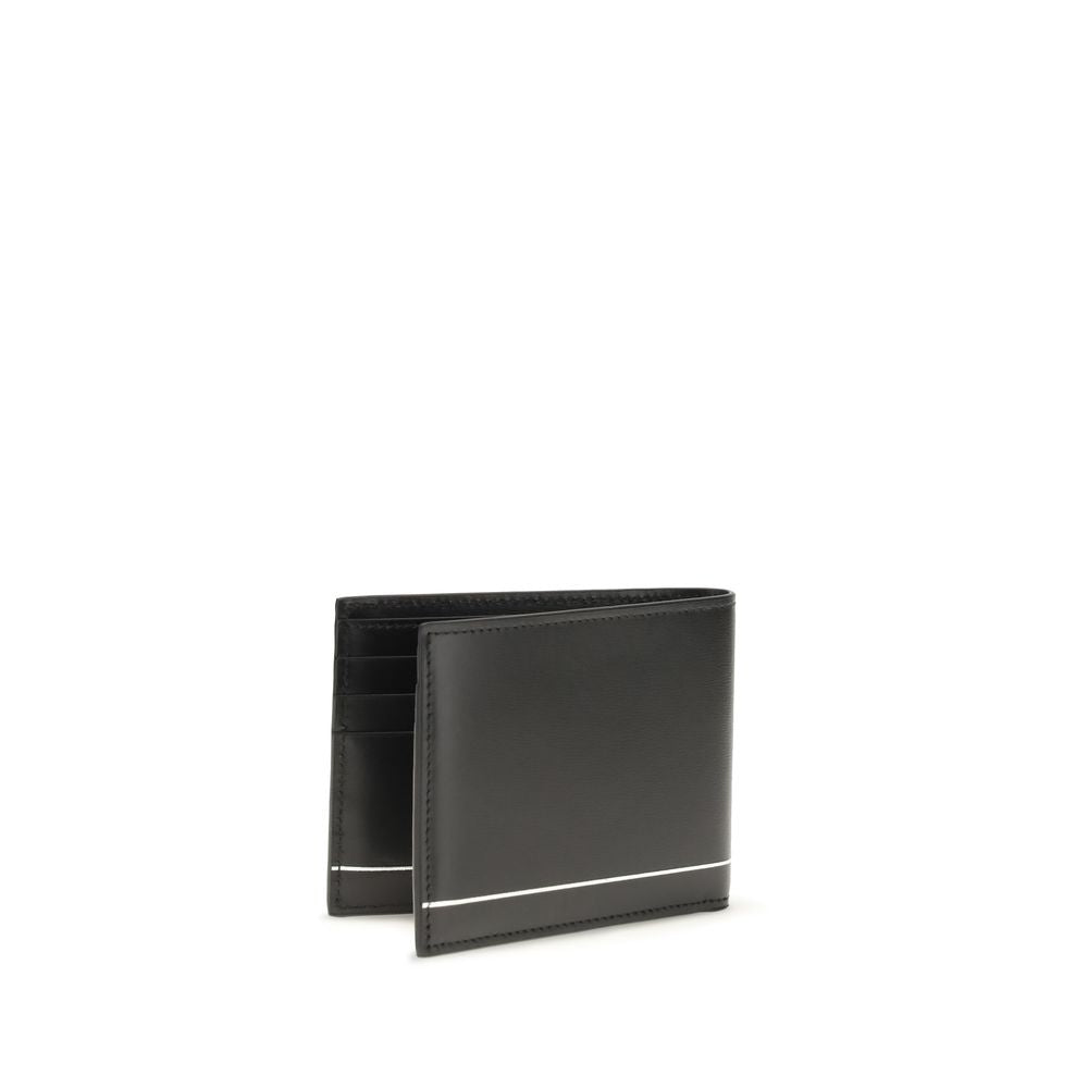 Ferragamo Black Calf Leather Bos Taurus Wallet