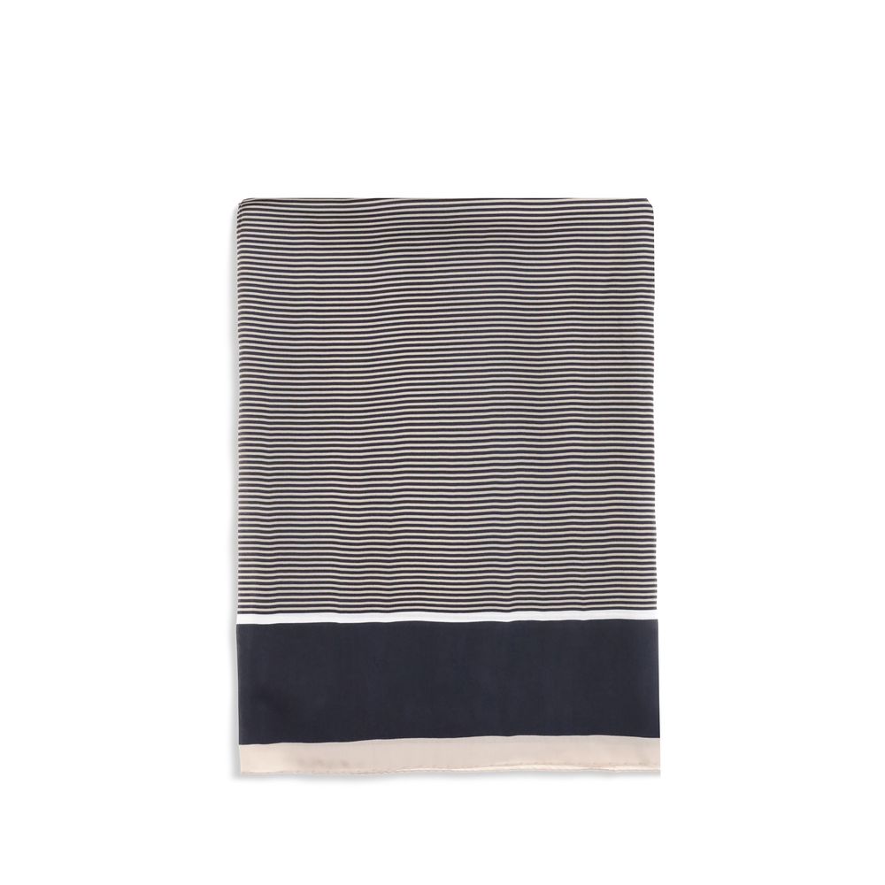 Saint Laurent Blue Silk Scarf