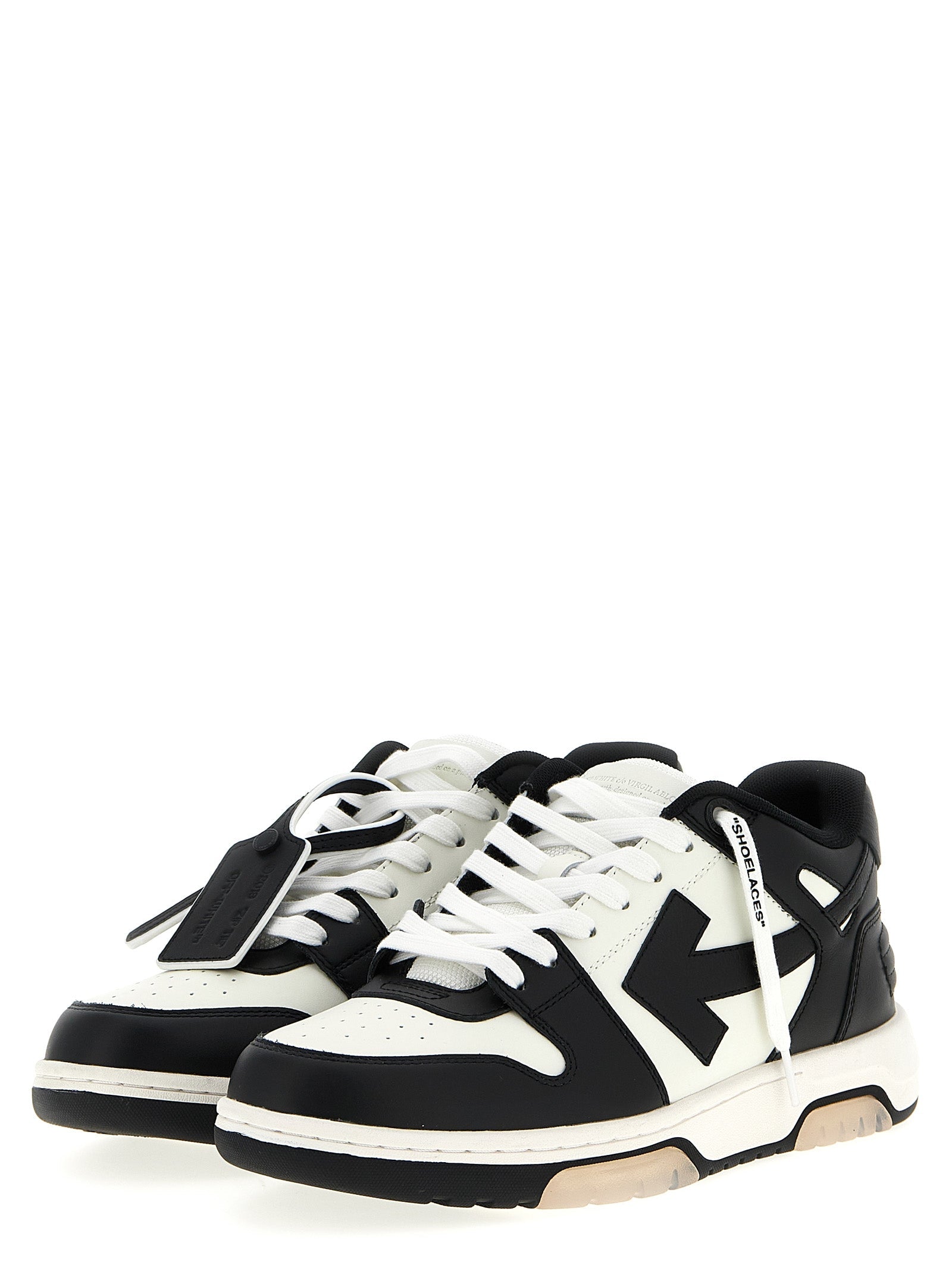 Off-White Bicolor Calfskin Low Top Sneakers