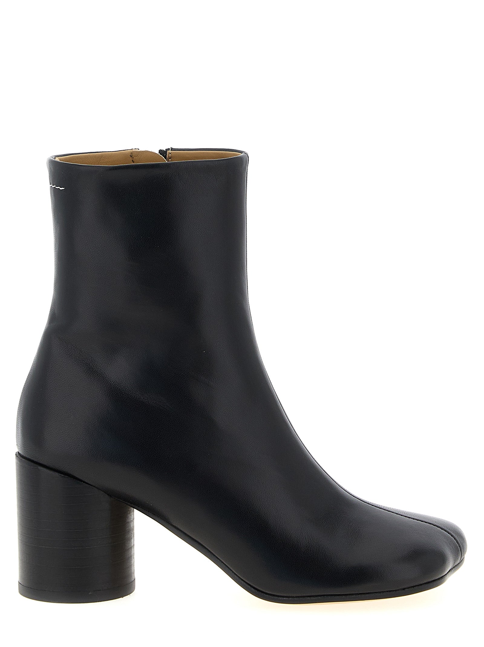 MM6 Maison Margiela Black Polyester Ankle Boots