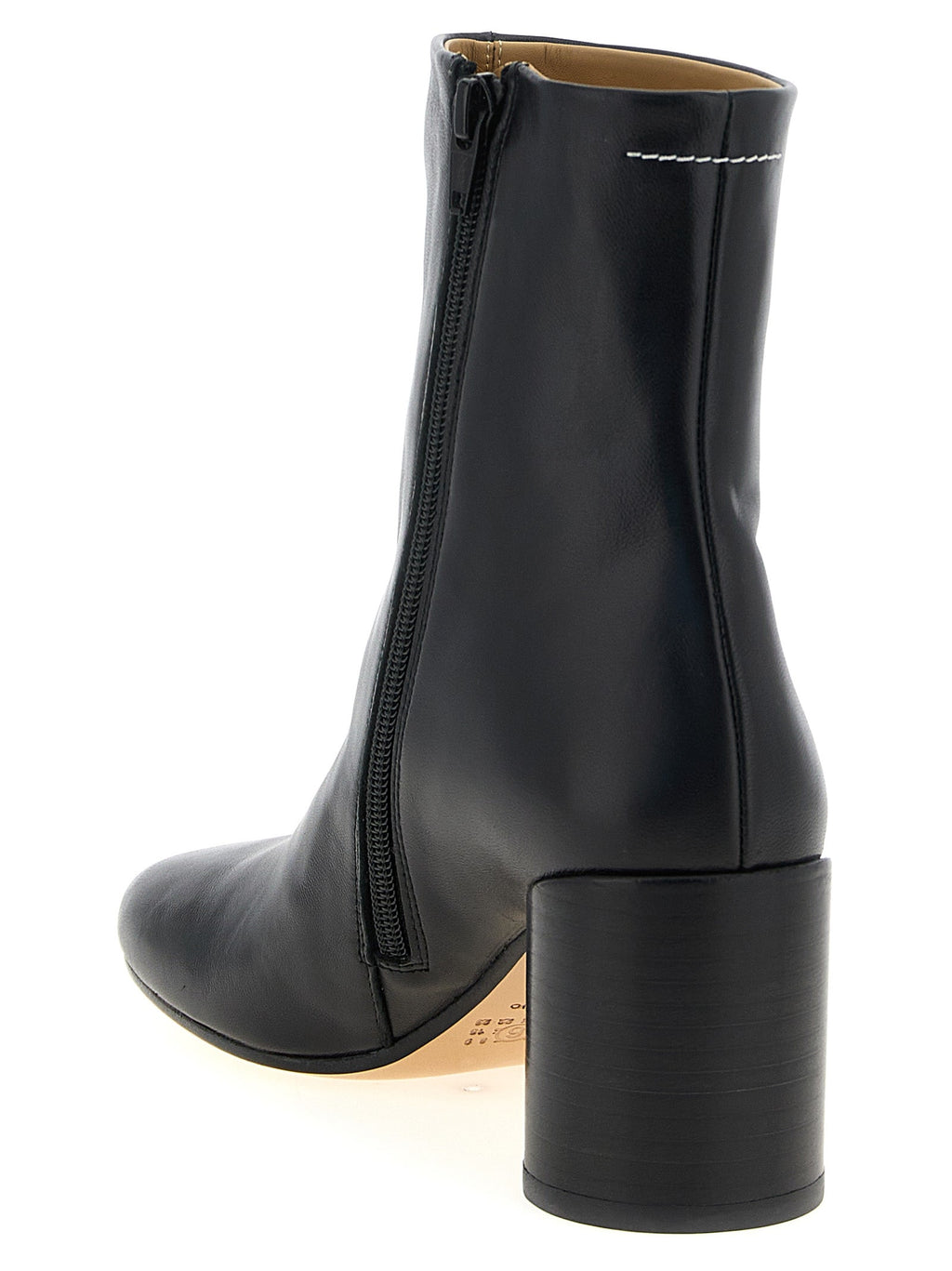 MM6 Maison Margiela Black Polyester Ankle Boots