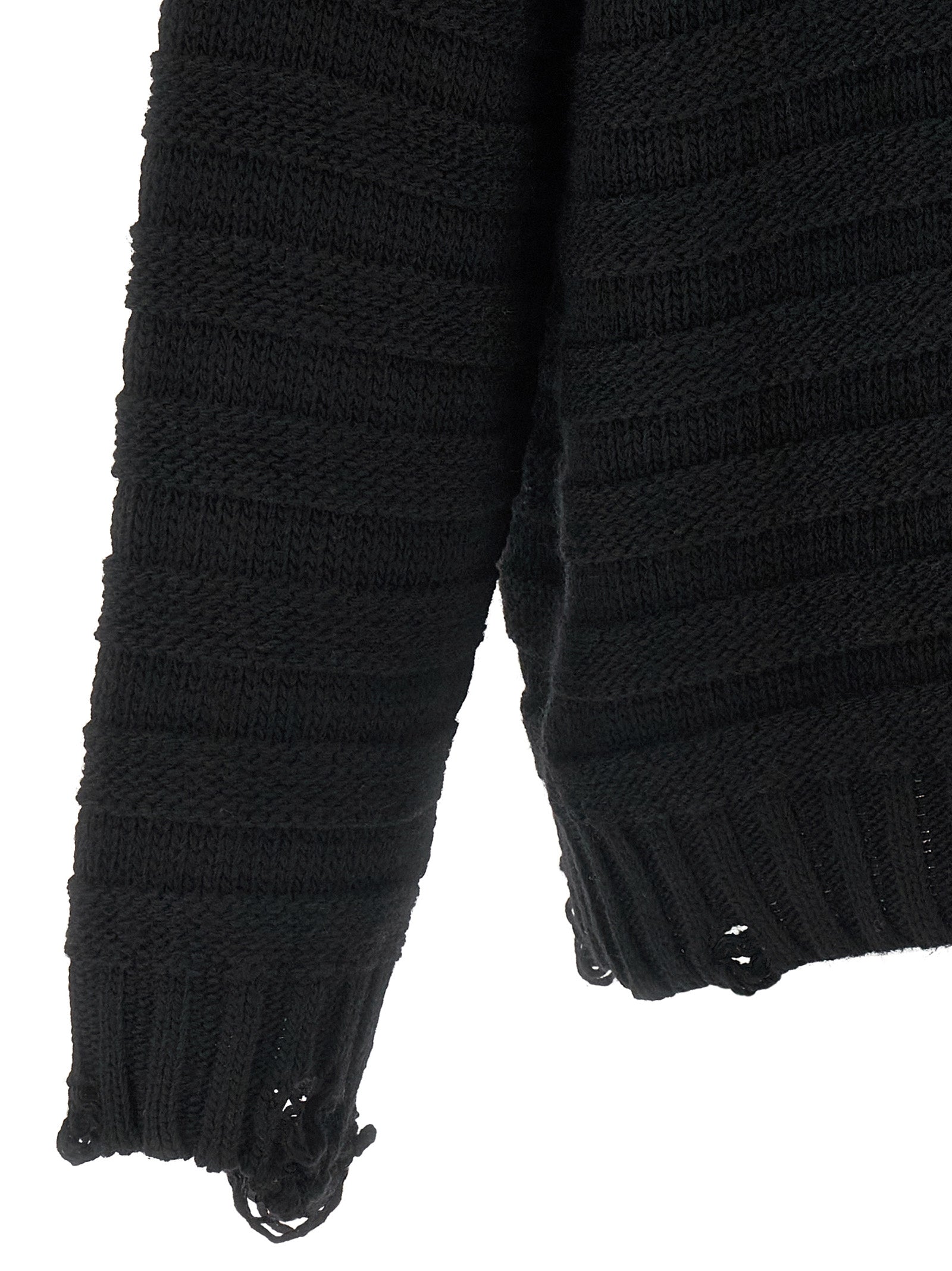 MM6 Maison Margiela Black Virgin Wool Cardigan