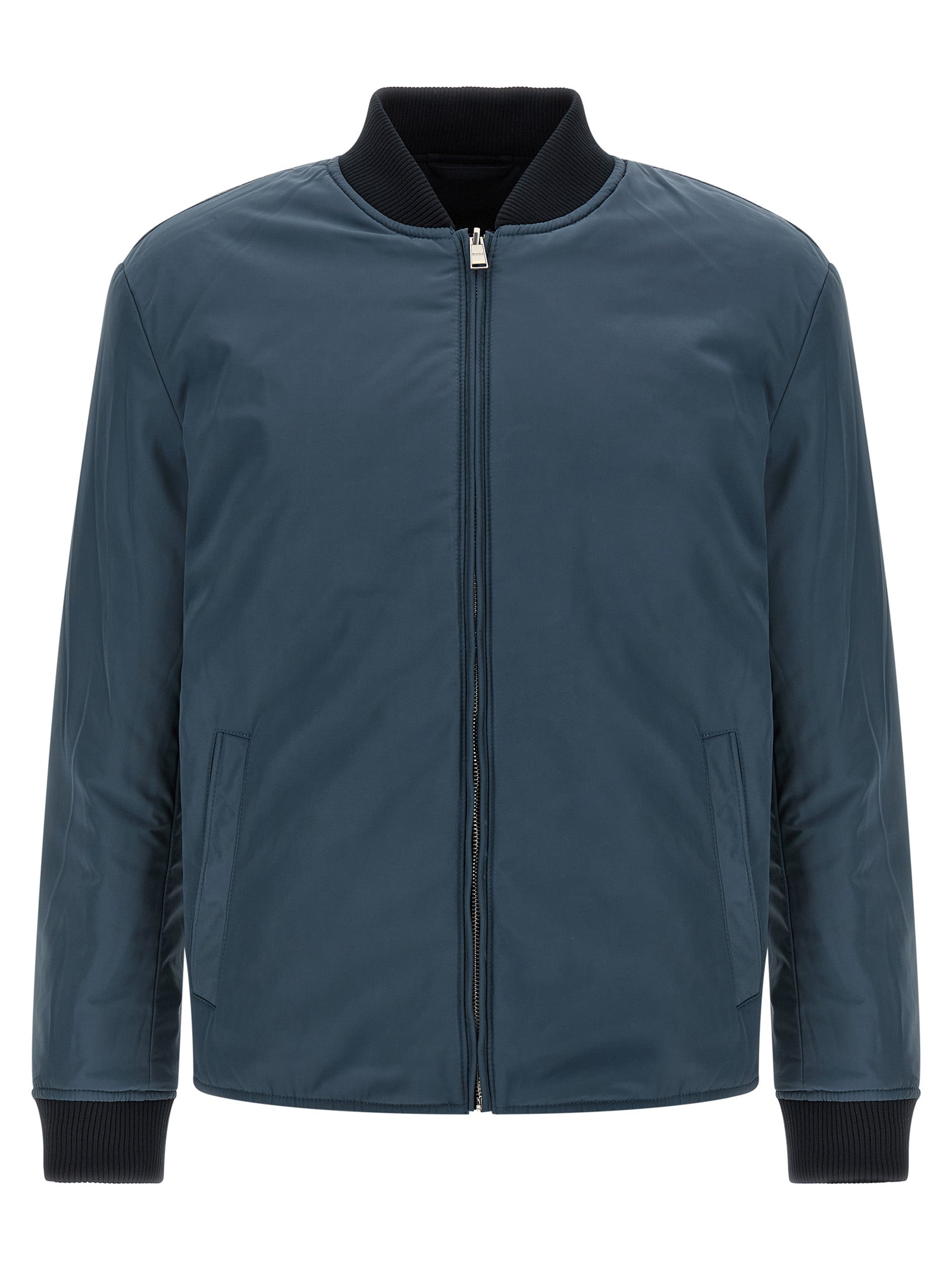 Hugo Boss Blue Polyester Bomber Hugo Boss