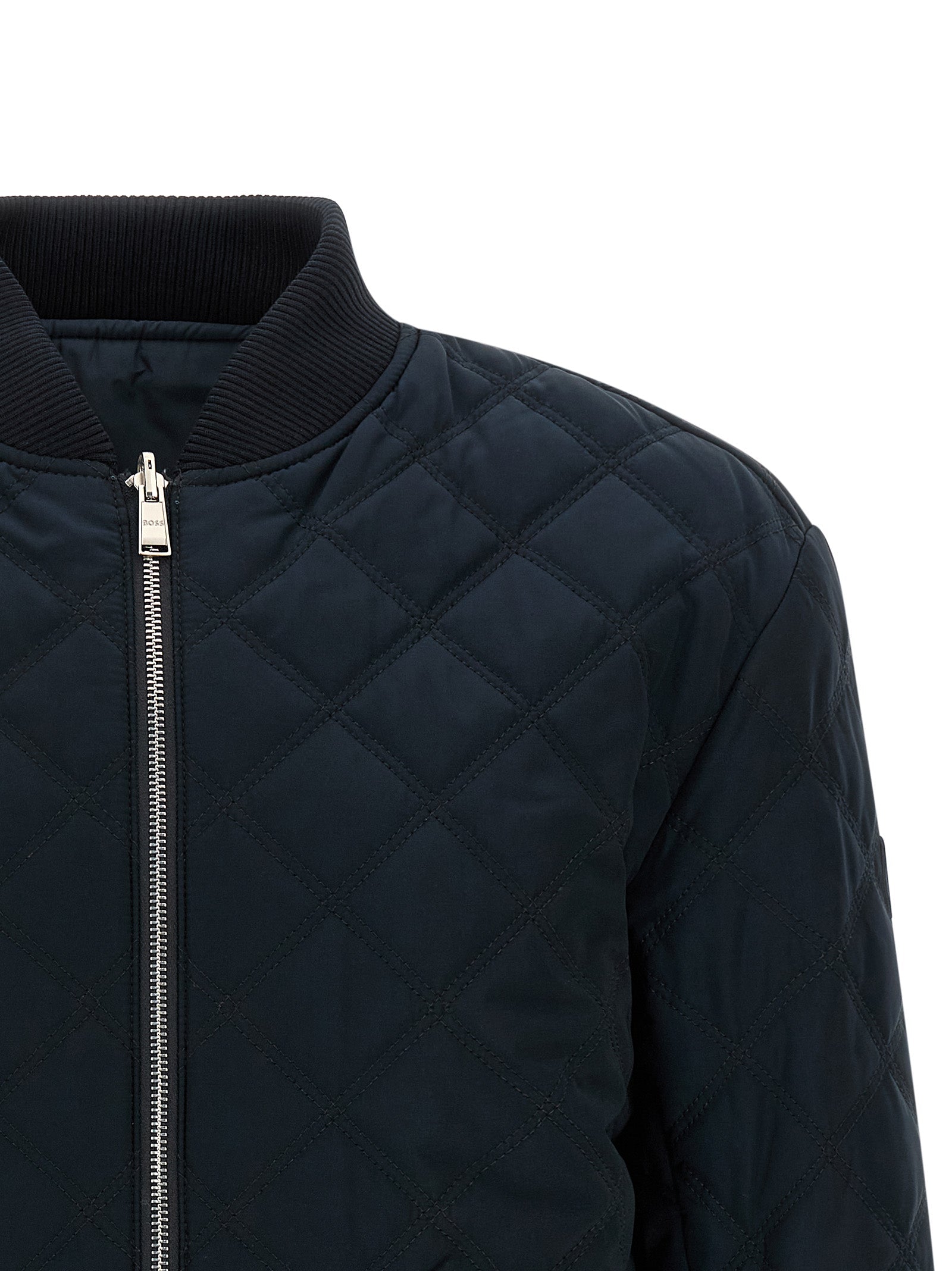 Hugo Boss Blue Polyester Bomber Hugo Boss