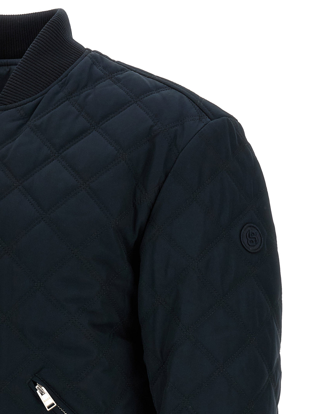 Hugo Boss Blue Polyester Bomber Hugo Boss