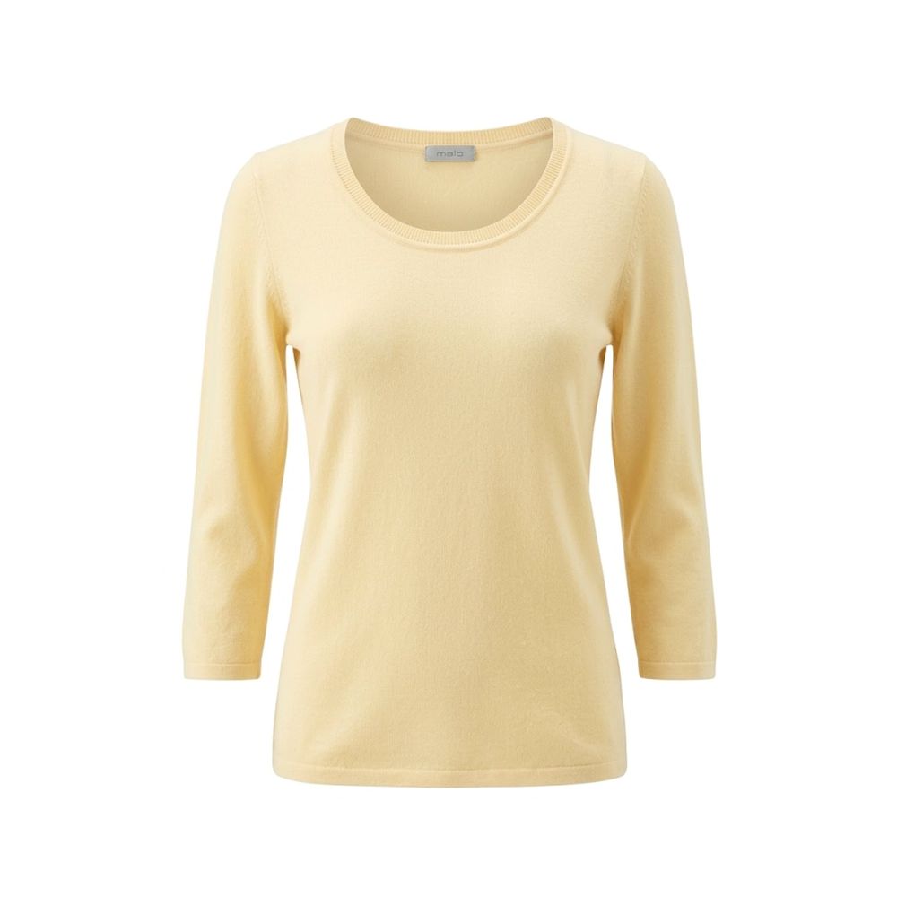 Malo Yellow Silk Women Sweater