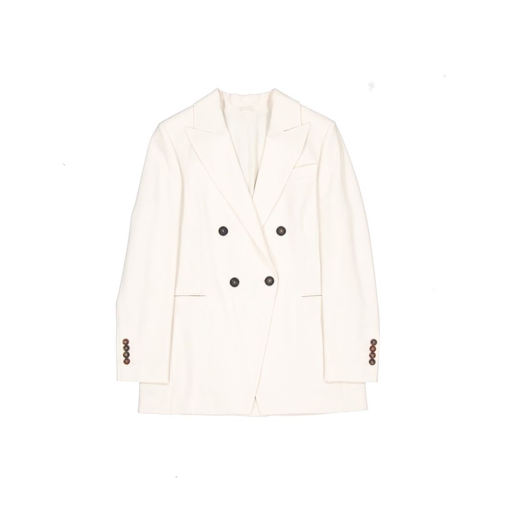 Brunello Cucinelli White Virgin Wool Blazer