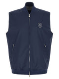Brunello Cucinelli Blue Polyester Sleeveless Jacket