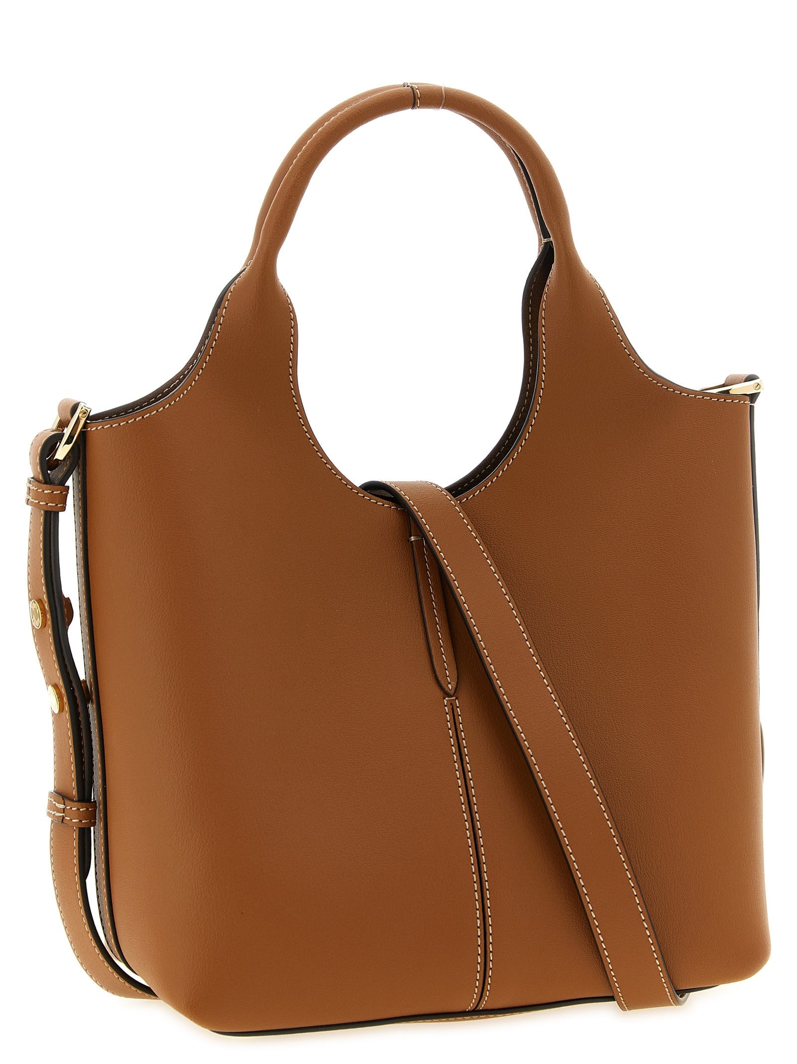 Tod's Brown Calfskin Tote Bag