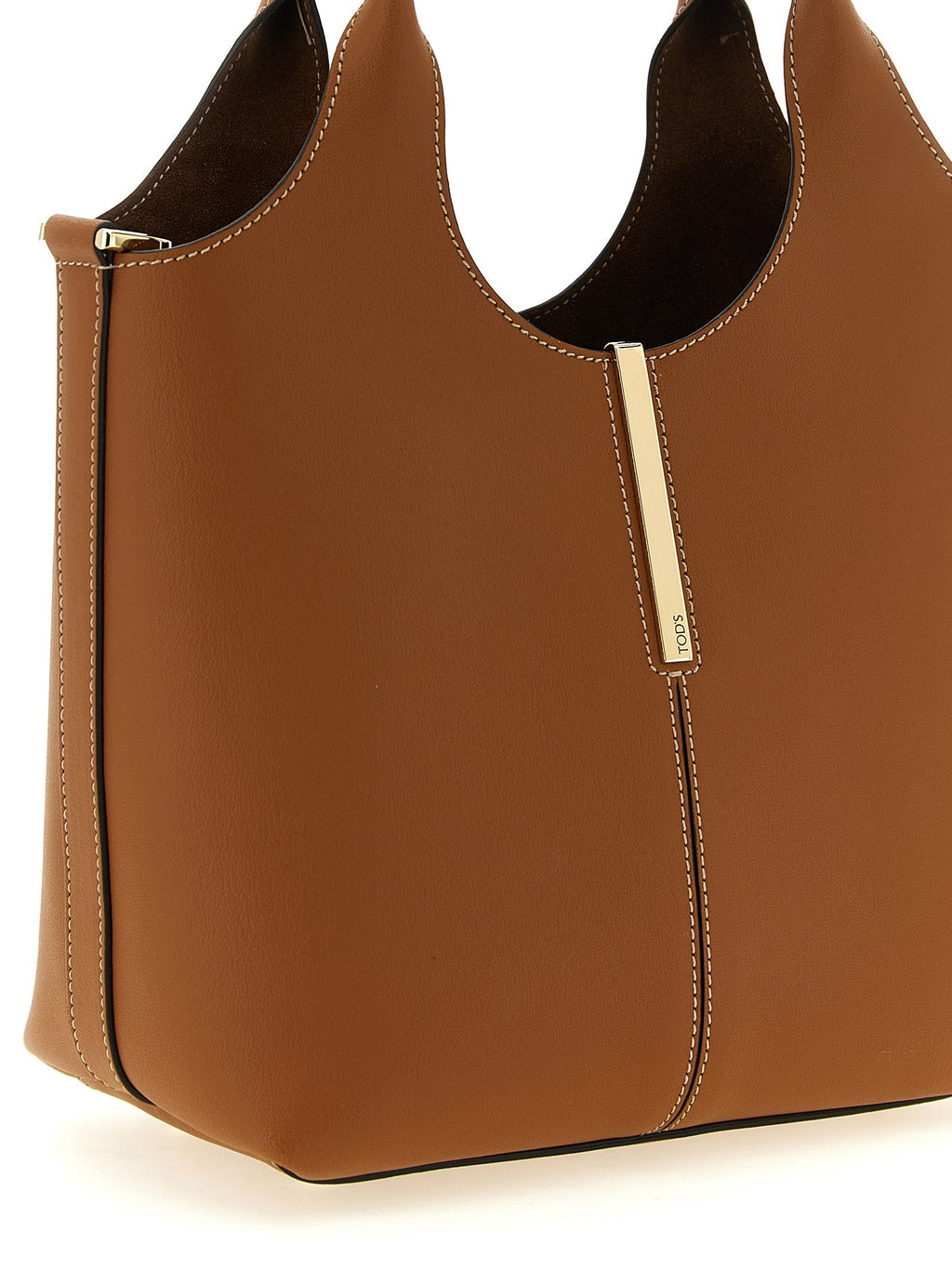 Tod's Brown Calfskin Tote Bag