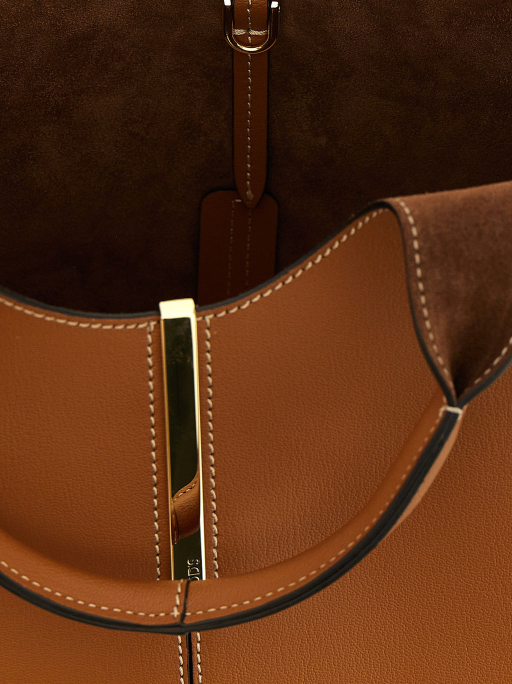 Tod's Brown Calfskin Tote Bag
