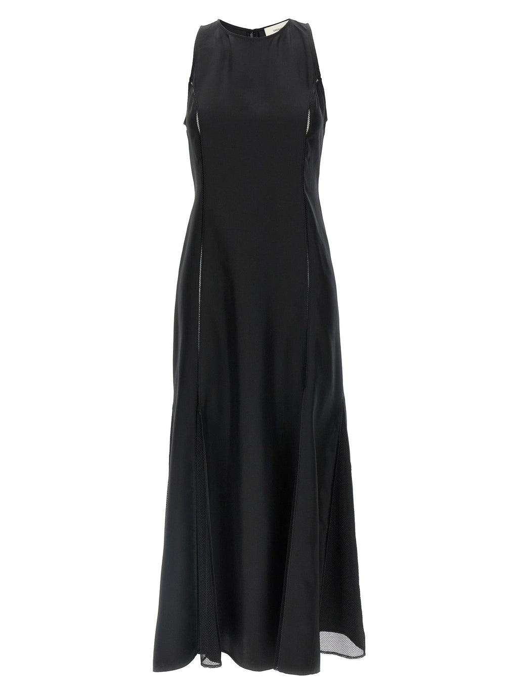 Loulou De Saison Black Silk Midi Dress