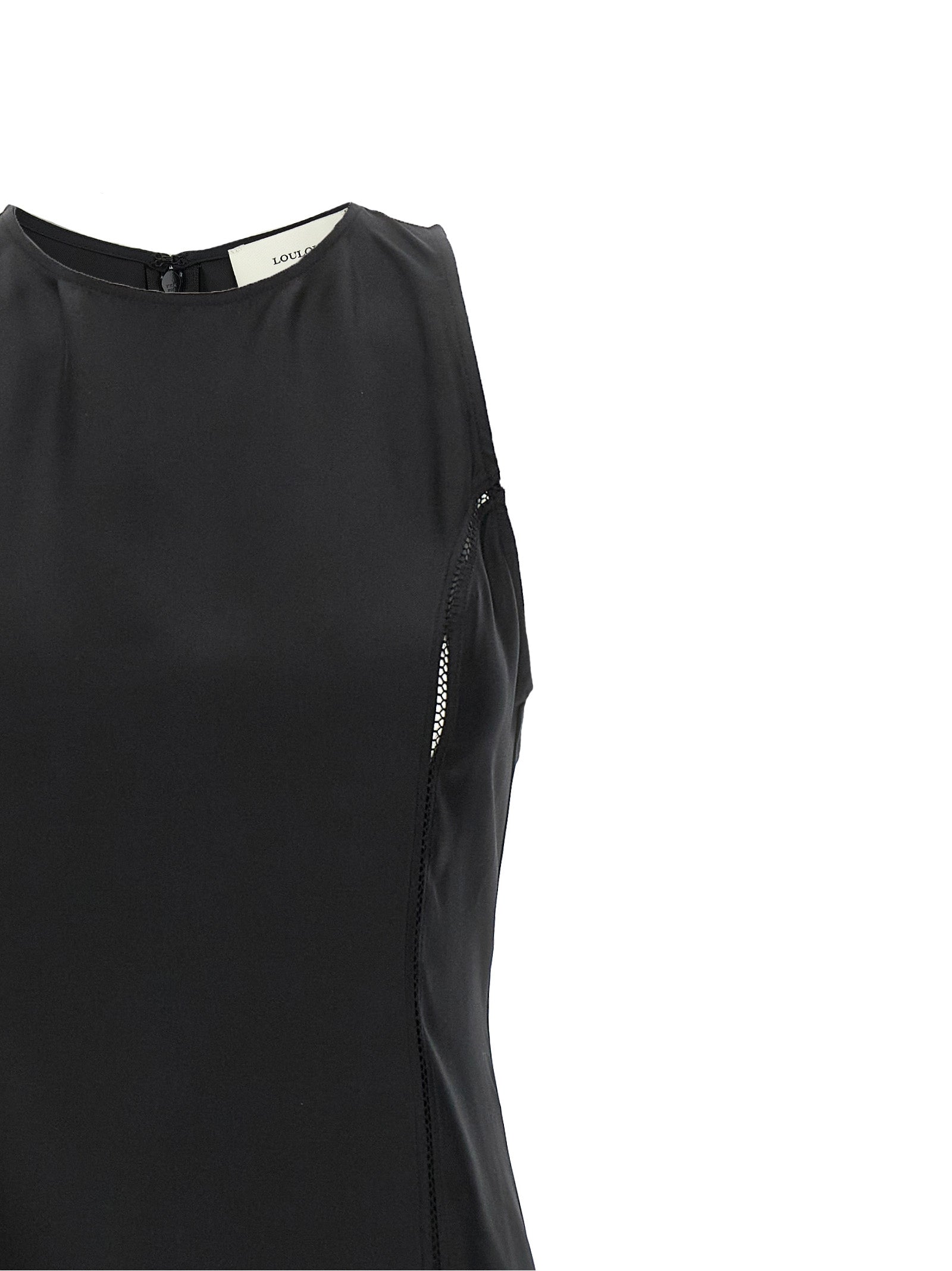 Loulou De Saison Black Silk Midi Dress