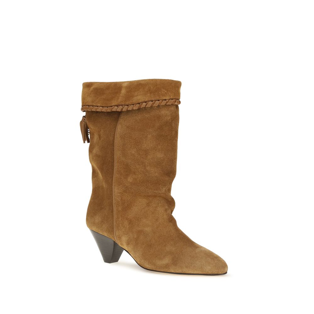 Isabel Marant Brown Calf Leather Bos Taurus Flat Boots