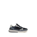 Brunello Cucinelli Blue Calf Leather Bos Taurus Athletic Sneakers
